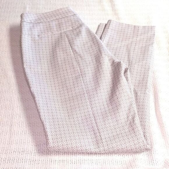 Adrianna Papell Embellished Print Slim Leg w Besom Pk Sz. 4 Pants - Picture 4 of 9